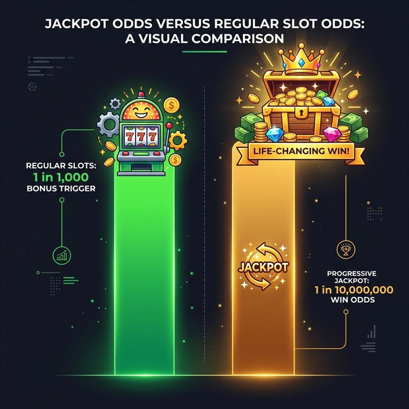 Comparison of jackpot odds versus regular slot odds