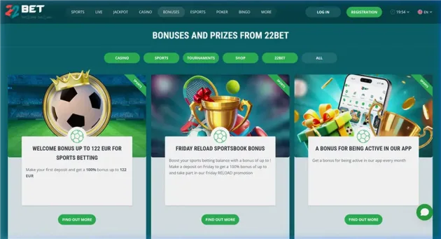 22Bet Casino Promotions