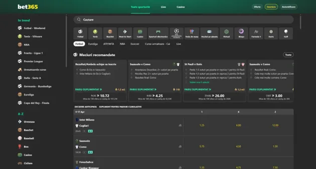 Bet365 Homepage