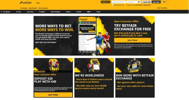 Betfair Homepage