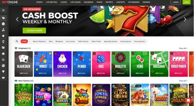 BetOnline Casino Games