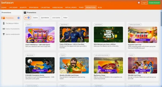 Betsson Casino Promotions