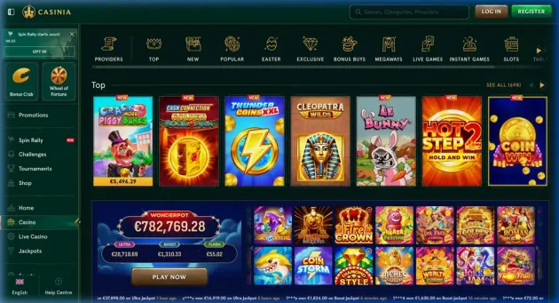 Casinia Casino Games