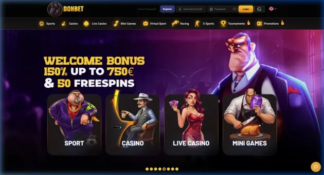 Donbet Casino Homepage