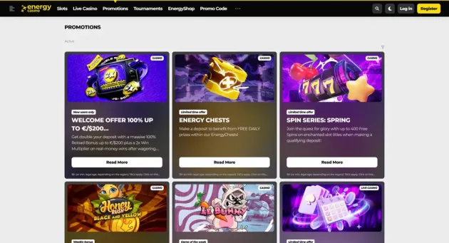 EnergyCasino Promotions