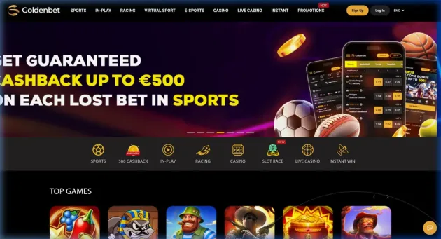 GoldenBet Homepage