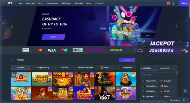 Jet Casino Games