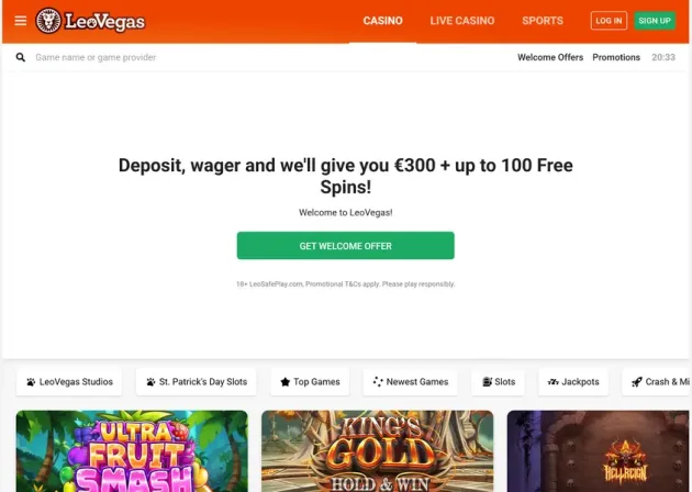 LeoVegas Homepage