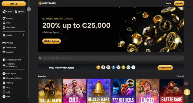 Lucky Block Homepage