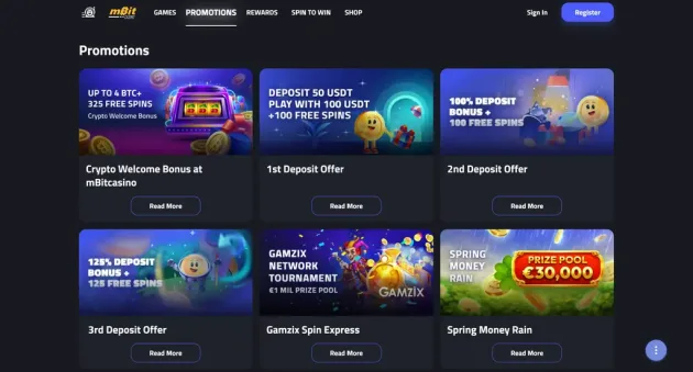 mBit Casino Promotions