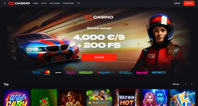 N1 Casino Homepage