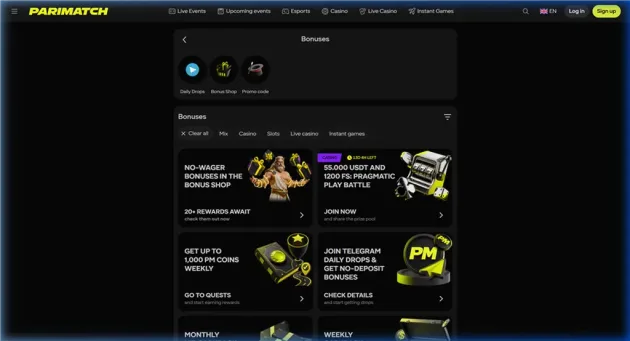 Parimatch Promotions