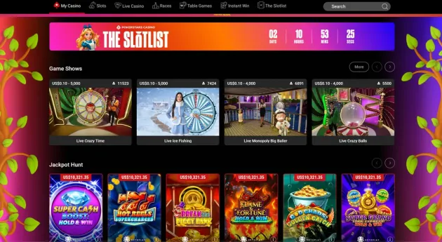 PokerStars casino lobby