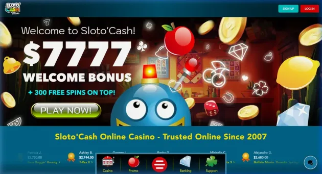 SlotoCash Homepage
