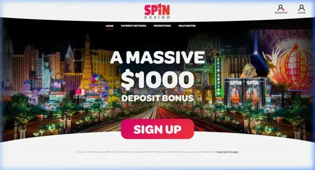 Spin Casino Homepage