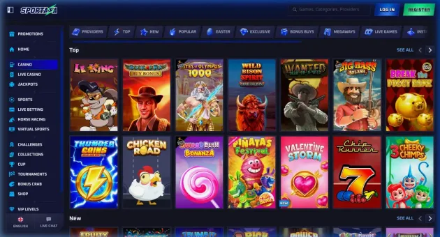 Sportaza Casino Games
