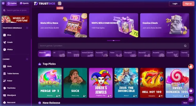 TrustDice Casino Games