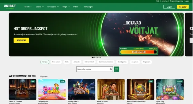 Unibet Casino Games