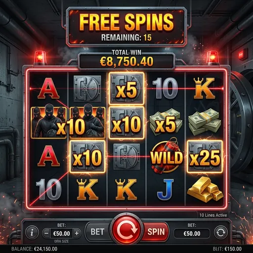 Cash Crew bonus round with vault feature and cash collector symbols