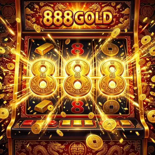 888 Gold bonus screen with lucky number theme