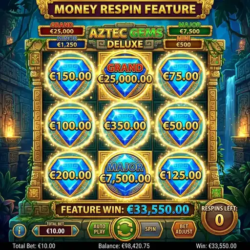 Aztec Gems Deluxe free spins wilds enhanced golden sun temple jungle Aztec treasure