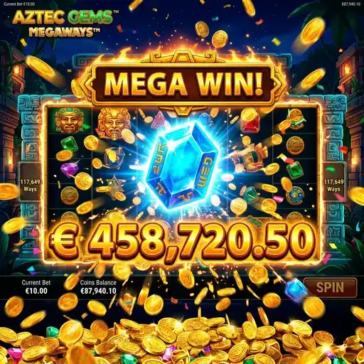 Aztec Gems Megaways free spins with gem collection meters and steady cascading wins Aztec temple low volatility