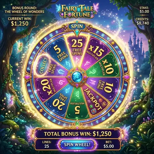 Fairy Tale Fortune bonus feature with pick bonus and free spins