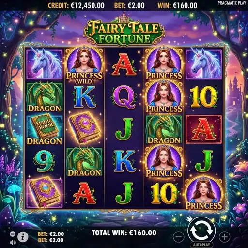 Fairytale Fortune stained-glass art style slot with medieval cathedral aesthetics
