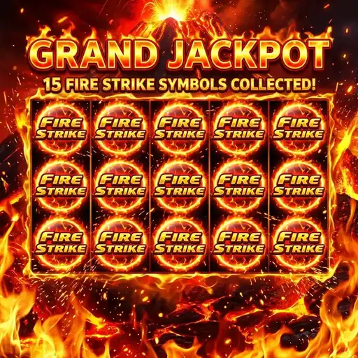 Fire Strike respin mechanic symbol upgrade chain fire symbols transforming to premium on 5x3 grid
