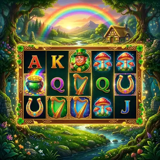 Gold Party slot 5x3 grid 25 paylines gold celebration theme money respin party favors confetti coins