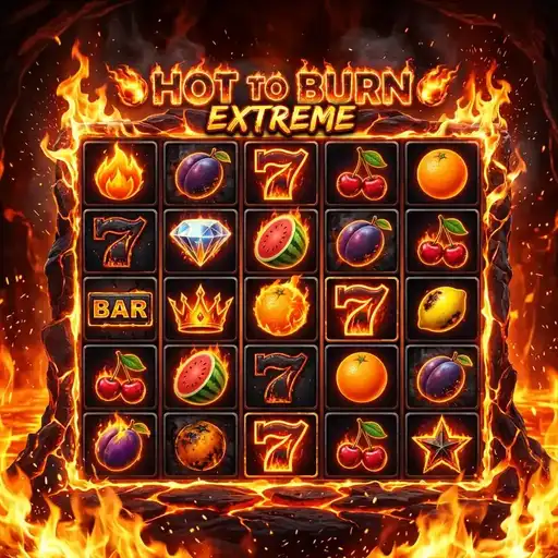 Hot to Burn Extreme slot 5x5 grid 25 paylines enhanced classic fruit theme multiplier wilds high volatility