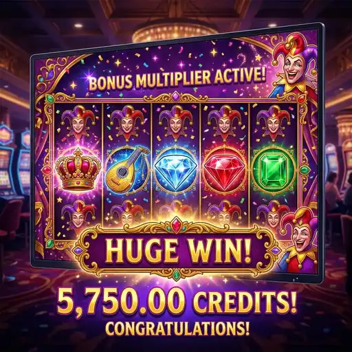 Joker's Jewels classic reel symbols and paytable view