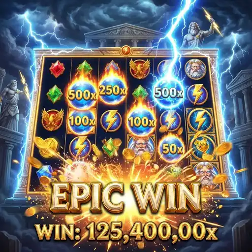 Lucky Lightning free spins with multiple lightning multiplier strikes on symbol positions tumbling cascade storm