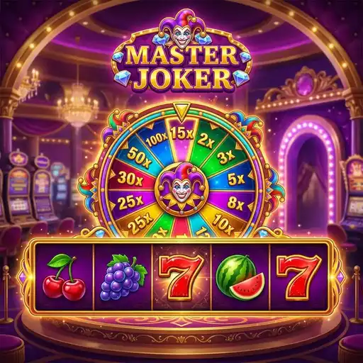 Master Joker slot 5x1 grid single row five paylines joker theme multiplier wheel classic fruit machine layout