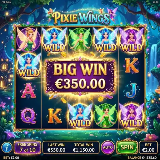 Pixie Wings free spins with dual pixie activation layering powers on enchanted grid