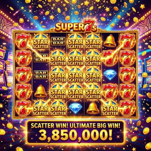 Super 7s classic reel symbols and sevens paytable