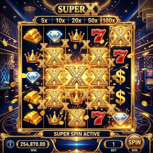 Super X free spins with non-resetting progressive multiplier reaching high levels