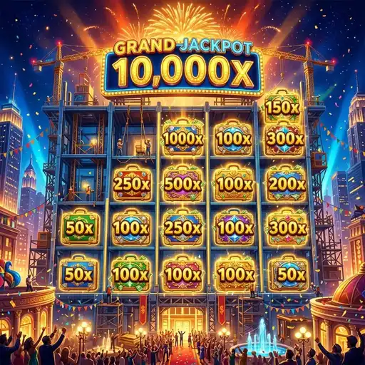 Towering Fortunes Hold and Spin completed tower column stacked values castle fortress respin feature