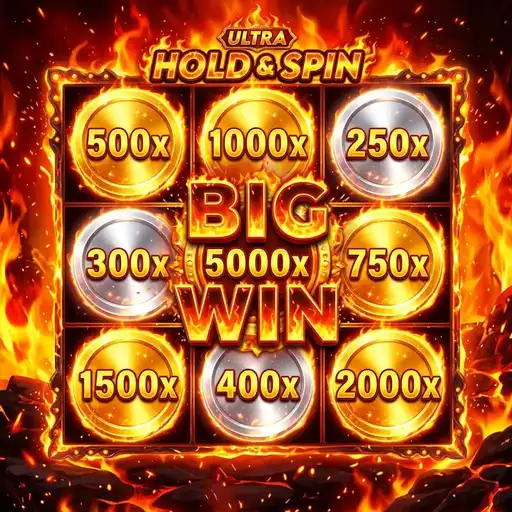 Ultra Hold and Spin bonus round with locked money values