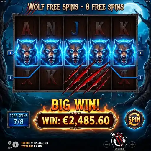 Vampires vs Wolves free spins mode selection