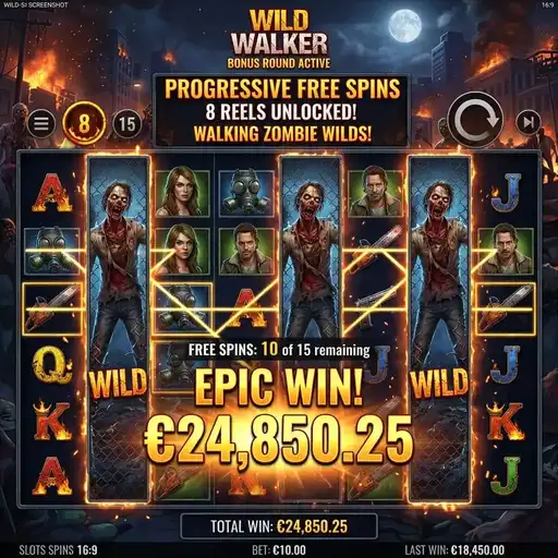 Wild Walker free spins with walking wild feature